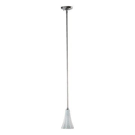 Quorum One Light Satin Nickel Down Mini Pendant 840-65